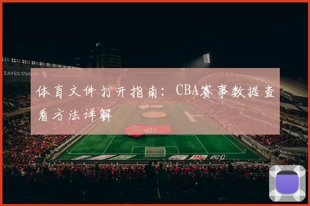 体育文件打开指南：CBA赛事数据查看方法详解