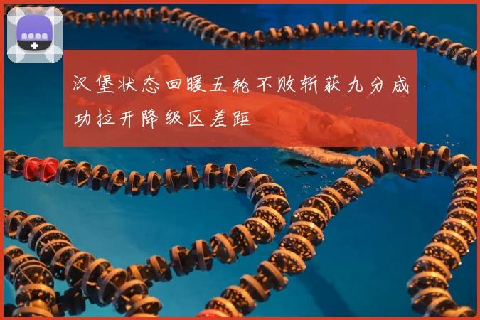 汉堡状态回暖五轮不败斩获九分成功拉开降级区差距